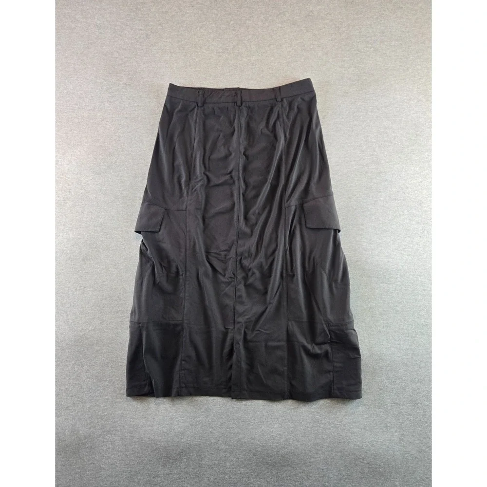 Vtg Marithe Francois Girbaud Raver Skirt 28W 5 Retro Black Mermaid Cargo‎ 90's